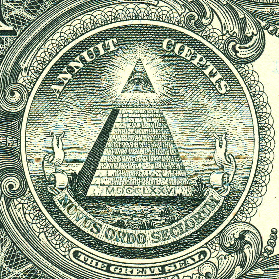 The Great Seal on the 1 dollar bill.